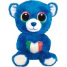 Ty Plush - Orsacchiotto Romeo Italia Blu Cuore Bandiera Italiana Arcobaleno Glitter - Il Peluche con Gli Occhi Grandi scintilla