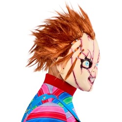 Rubies Sposa di Chucky Movie Chucky cucita 3/4 maschera in vinile per adulti, taglia unica, Come mostrato, taglia unica