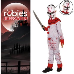 Rubies - Costume da clown sanguinario con cappuccio e maschera Tg. L Bambino (8/10 anni), S8376-L