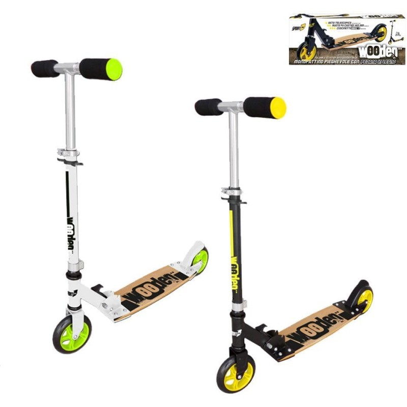 Mandelli Scooter Wooden con Base in Legno, Colori Assortiti Trottini-in, Multicolore, 8005586201362