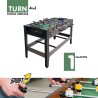 Sport1 - Supertavolo 4in1 girevole. Tavolo multigioco indoor: calcetto, ping pong, hockey, biliardo. Completo di accessori: ast