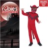 Rubies - Costume Diavolo per bambini e ragazze, con coda e cappuccio attaccata, demoni, diavoli per Halloween, Tg. M (5/7 anni)