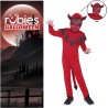 Rubies - Costume Diavolo per bambini e ragazze, con coda e cappuccio attaccata, demoni, diavoli per Halloween, Tg. M (5/7 anni)