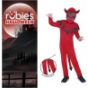 Rubies - Costume Diavolo per bambini e ragazze, con coda e cappuccio attaccata, demoni, diavoli per Halloween, Tg. M (5/7 anni)