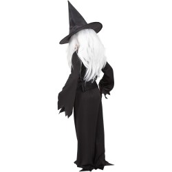 Rubies - Costume Strega Ragnatela Glow In Dark per Ragazze, Vestito Luminoso al Buio e Cappello, Tg. S (7/8 anni), S8963-S