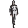 Rubies - Costume da Scheletro adulti, Tuta stampata con cappuccio, S8333