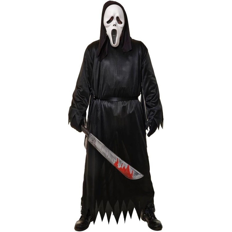 Rubies - Costume Spaventoso Fantasma per Adulti, Tunica con Maschera e Guanti, S8885