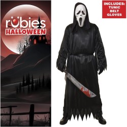 Rubies - Costume Spaventoso Fantasma per Adulti, Tunica con Maschera e Guanti, S8885