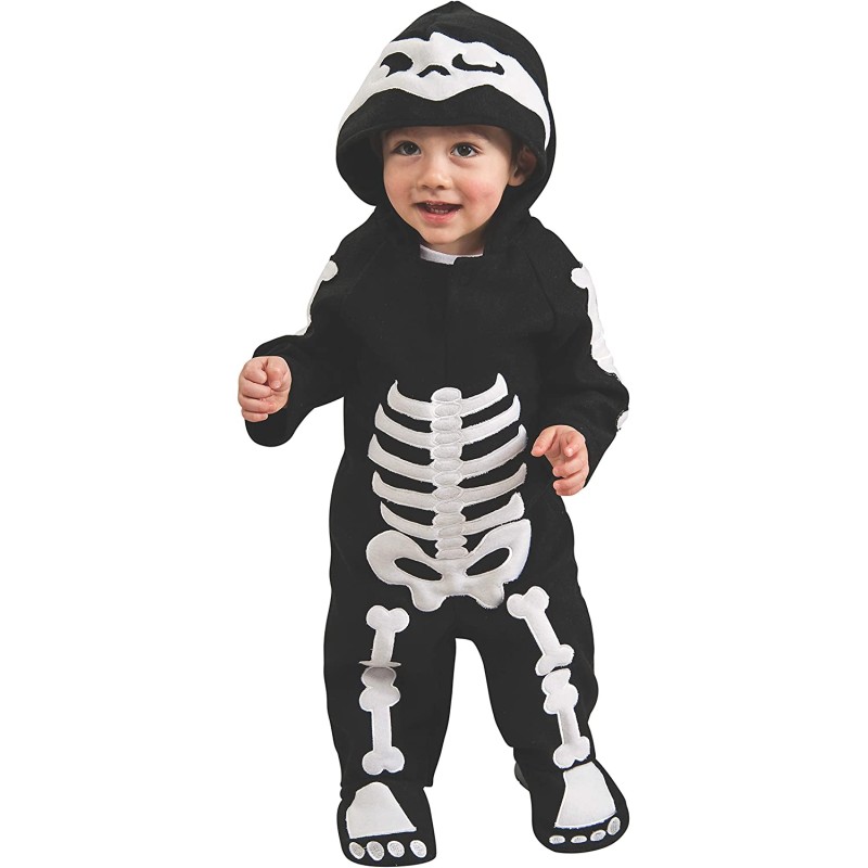 Rubies - Costume Scheletrino Unisex - Bambini Tg.T (1/2 anni), 885990-T