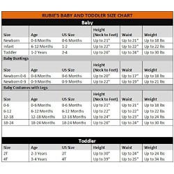 Rubies - Costume Scheletrino Unisex - Bambini Tg.T (1/2 anni), 885990-T