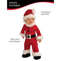 Rubies -Vestito Babbo Natale Lusso per Bambini, Rosso, Tg.I (6/12 mesi), S8906-I