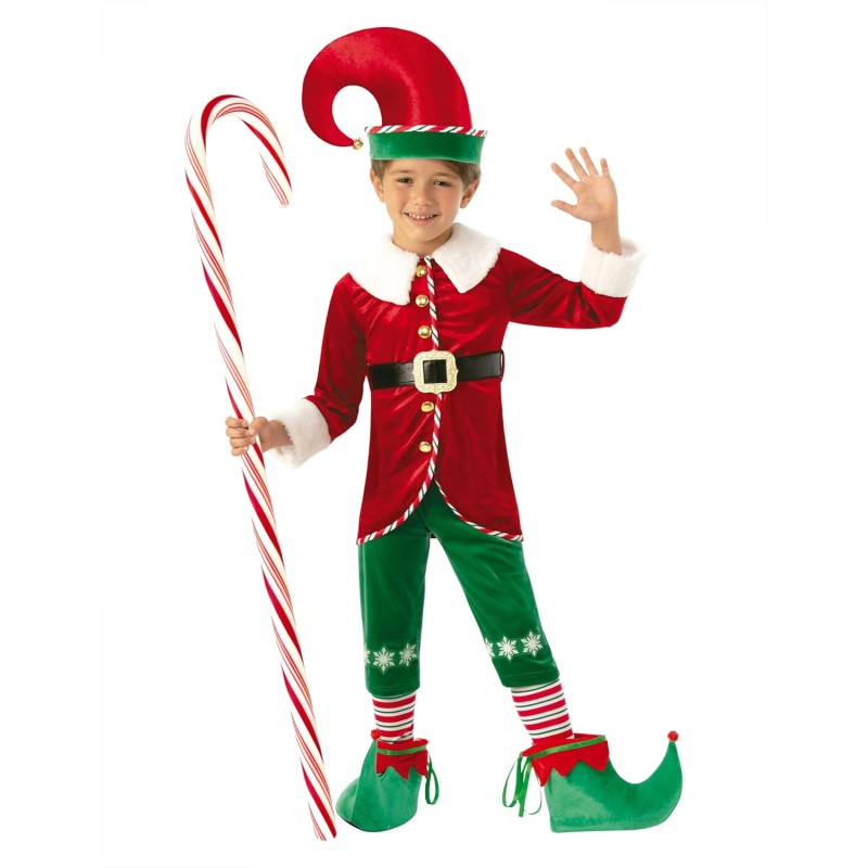 Rubies - Costume Elfo Boy Deluxe per bambini, giacca con pantaloni, Tg.XXS (3/4 anni), S9111-XXS