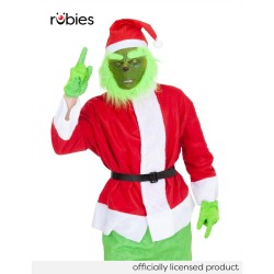 Rubies - Costume da Grinch per adulto, giacca con pantaloni e cintura, copristivali, guanti, cappello e maschera, Tg.M, S9115-M