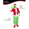 Rubies - Costume da Grinch per adulto, giacca con pantaloni e cintura, copristivali, guanti, cappello e maschera, Tg.M, S9115-M