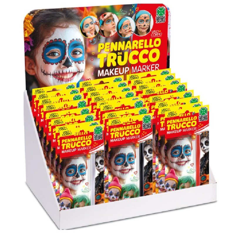 Carnival Toys - 24 Pennarelli Trucco Viso/corpo Colori ass.ti, 1 pezzo, 09790