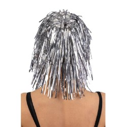 Carnival Toys - Parrucca metallizzata argento in busta, 02141