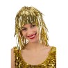 Carnival Toys - Parrucca metallizzata oro in busta, 02142