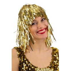 Carnival Toys - Parrucca metallizzata oro in busta, 02142