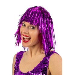 Carnival Toys - Parrucca metallizzata fucsia, 02145