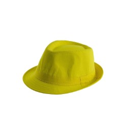 Carnival Toys - Cappello gangster giallo fluo in tessuto, 03740