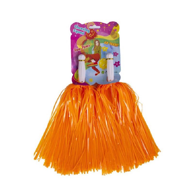 Carnival Toys - 2 pom pon arancioni fluo, 04367