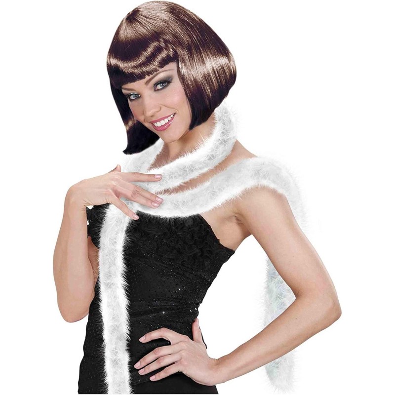 Carnival Toys - Boa di Marabout Economico Bianco in Busta con Cavallotto, 180 cm., Circa 20 gr., 08214