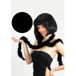 Carnival Toys - Boa di Marabout Economico Nero in Busta con Cavallotto, 180 cm., Circa 20 gr., 08215