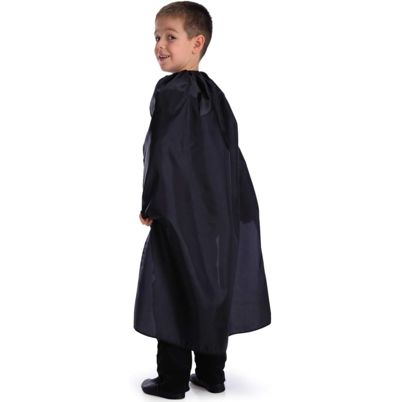 Carnival Toys - Mantello nero in taffetas l.cm.90 circa, 22805
