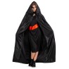 Carnival Toys - Mantello in raso nero con cappuccio l.cm.130 ca., 29223