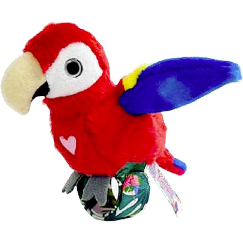 YesToys Happy Cocorito Rosso o Rosa – Peluche parlante interattivo con suoni, canzoni e ali che si muovono – Pappagallo peluche