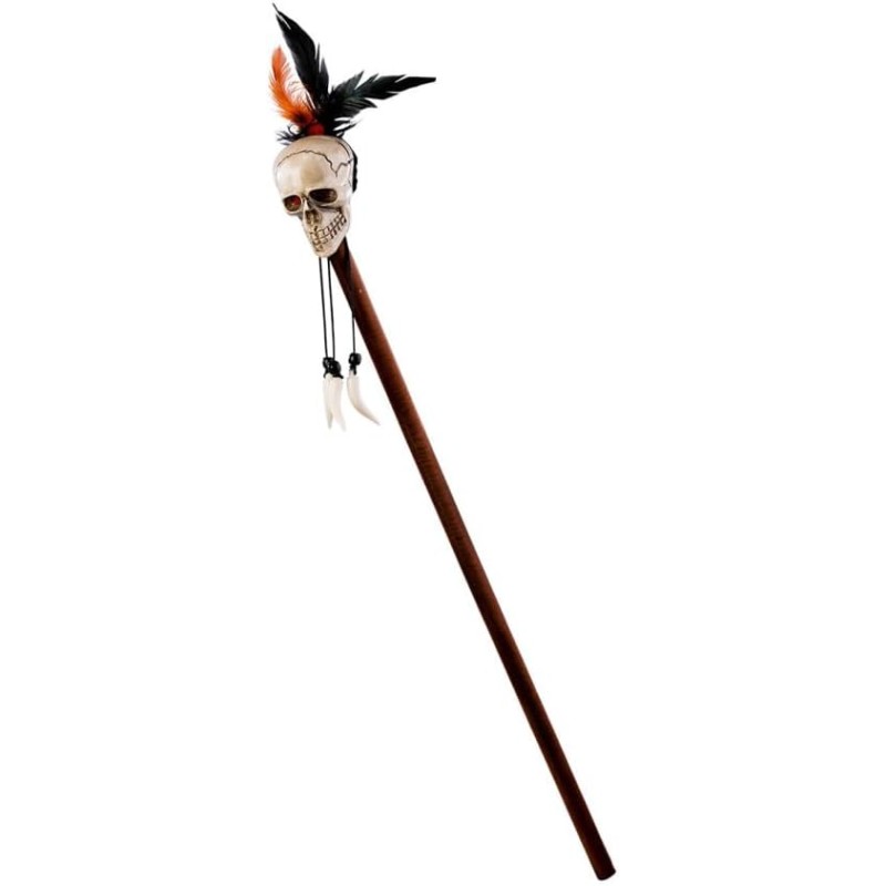 Carnival Toys - Scettro woodoo con teschio l.cm.80 ca., 19215