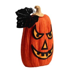 Carnival Toys - Zucca decorativa in polistirolo ricoperto e decorazioni h.cm. 30x l.cm.20, 19716