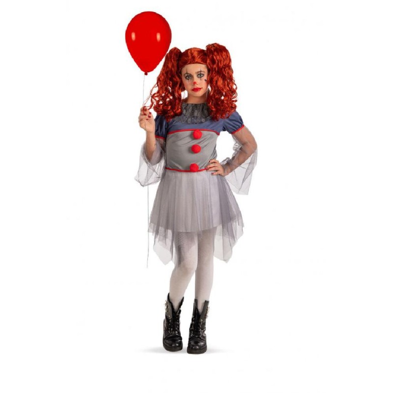 Carnival Toys - Costume clown horror ragazza taglia unica (VII-VIII), 68853