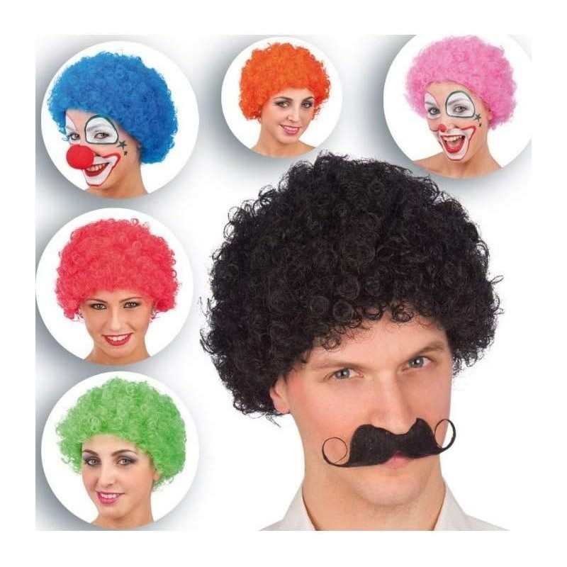 Carnival Toys - Parrucca ricciolina colori assortiti (gr. 60 circa), 02496