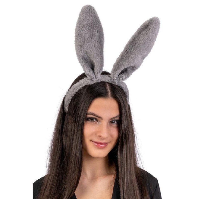 Carnival Toys - Cerchietto coniglietto grigio modellabile, 03674