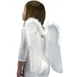 Carnival Toys - Ali angelo con bordo marabout h. cm. 48x52 circa, 05311