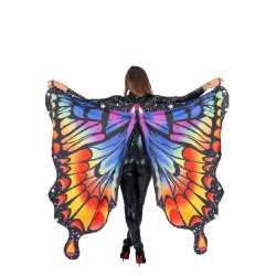 Carnival Toys - Ali farfalla adulto in tessuto multicolor h.cm.145x85 ca., 13491