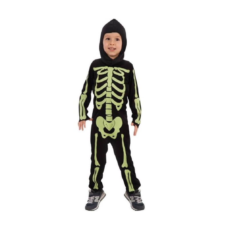Carnival toys - Costume Tuta Scheletro verde Tg.V (6/7 anni ca), 68723