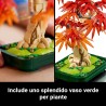 LEGO 10348 Botanicals Bonsai di Acero Rosso Giapponese - Set di Piante Artificiali con Foglie Rosse e Arancio Finte e Vaso Cost