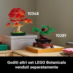 LEGO 10348 Botanicals Bonsai di Acero Rosso Giapponese - Set di Piante Artificiali con Foglie Rosse e Arancio Finte e Vaso Cost