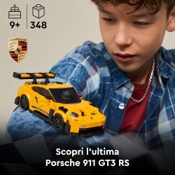 LEGO 77239 Speed Champions Super Car Porsche 911 GT3 RS - Modellino di Auto con Minifigure del Pilota - Macchina Giocattolo per