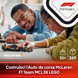 LEGO 77251 Speed Champions Auto da Corsa McLaren F1 Team MCL38 Macchina Giocattolo da Collezione con Minifigure del Pilota