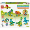 LEGO DUPLO 10451 Dinosauri su Ruote 3 in 1 - Gioco Educativo per Costruire o Diplodoco e T. Rex Giocattolo, o Triceratopo e Ste