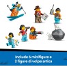 LEGO 60470 City Treno Espresso Artico degli Esploratori - Treno Giocattolo Telecomandato con Spazzaneve, Gru, 22 Binari, 6 Mini