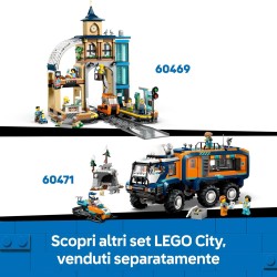 LEGO 60470 City Treno Espresso Artico degli Esploratori - Treno Giocattolo Telecomandato con Spazzaneve, Gru, 22 Binari, 6 Mini