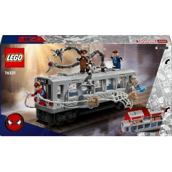 LEGO 76321 ǀ Marvel Spider-Man Contro Doc Ock: Duello sul Treno - Giocattolo da Esposizione con 4 Minifigure - Regalo da Collez