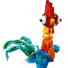 LEGO 43272 ǀ Disney Oceania 2 Heihei Giocattolo da Costruire - Gioco con Animale da Esposizione con Supporto, Testa Girevole, A