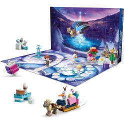 LEGO 43273 | Disney Frozen Calendario dell Avvento 2025 - Gioco da Principessa da Costruire - 24 Sorprese Natalizie come le Min