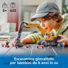 LEGO 60420 City Escavatore da Cantiere Giallo, Veicolo Giocattolo da Cantiere con Funzioni Reali e 3 Minifigure (Operaio, Opera