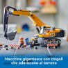 LEGO 60420 City Escavatore da Cantiere Giallo, Veicolo Giocattolo da Cantiere con Funzioni Reali e 3 Minifigure (Operaio, Opera